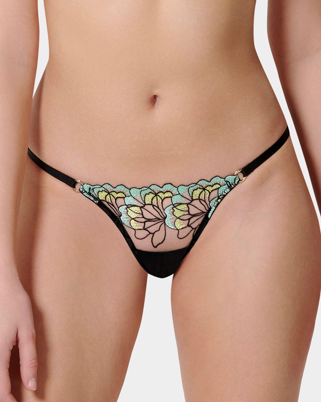 Bluebella Metallic Serena Brief Mint/Lemon