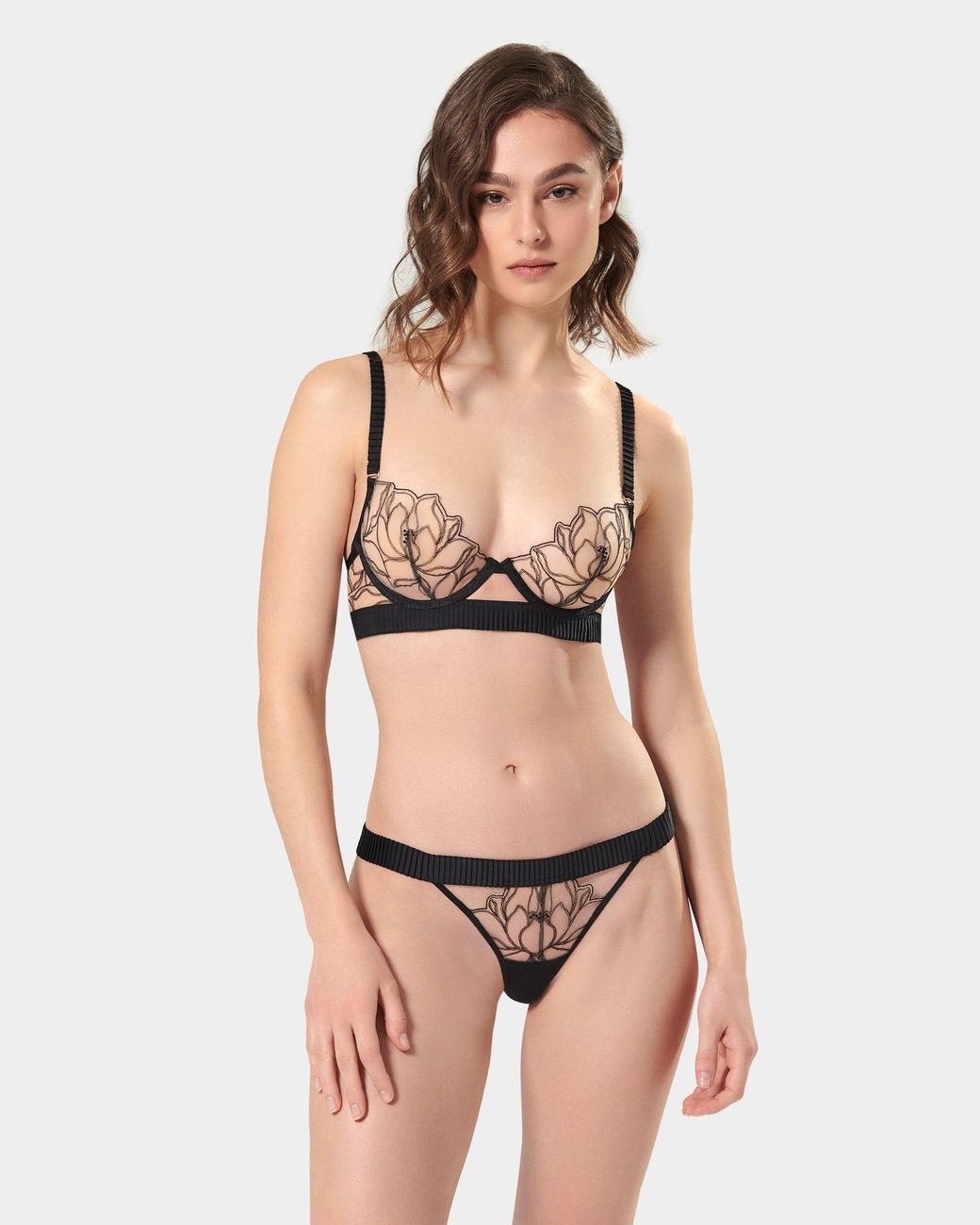 Bluebella White Maia Embroidered Sheer Bra