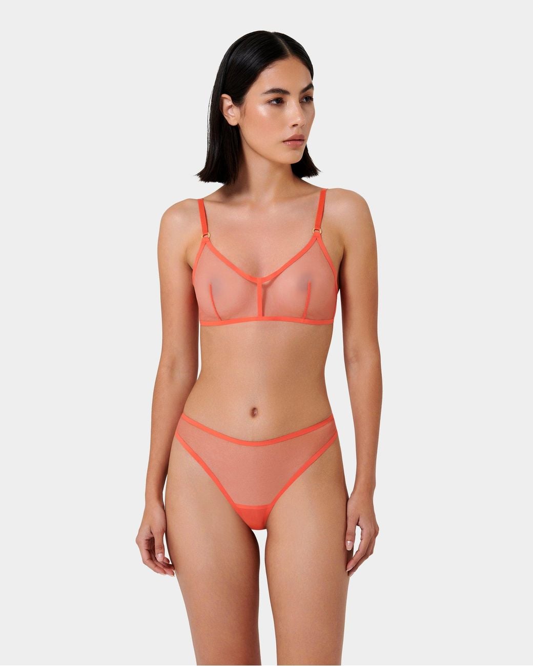 Bluebella Pink Naomi Mesh Bralette Coral