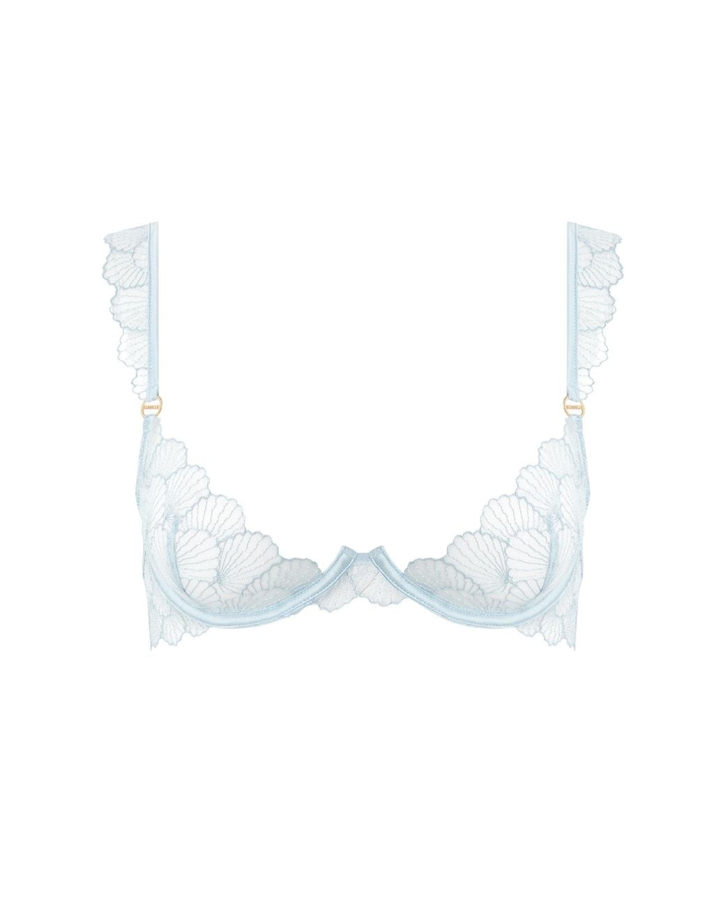 Bluebella Brown Vermont Embroidered Sheer Bra Ice Water
