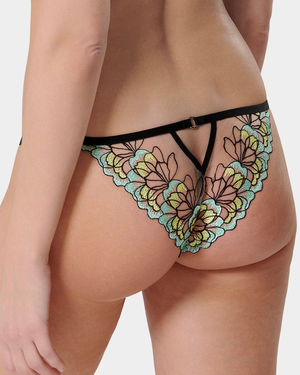 Bluebella Metallic Serena Brief Mint/Lemon