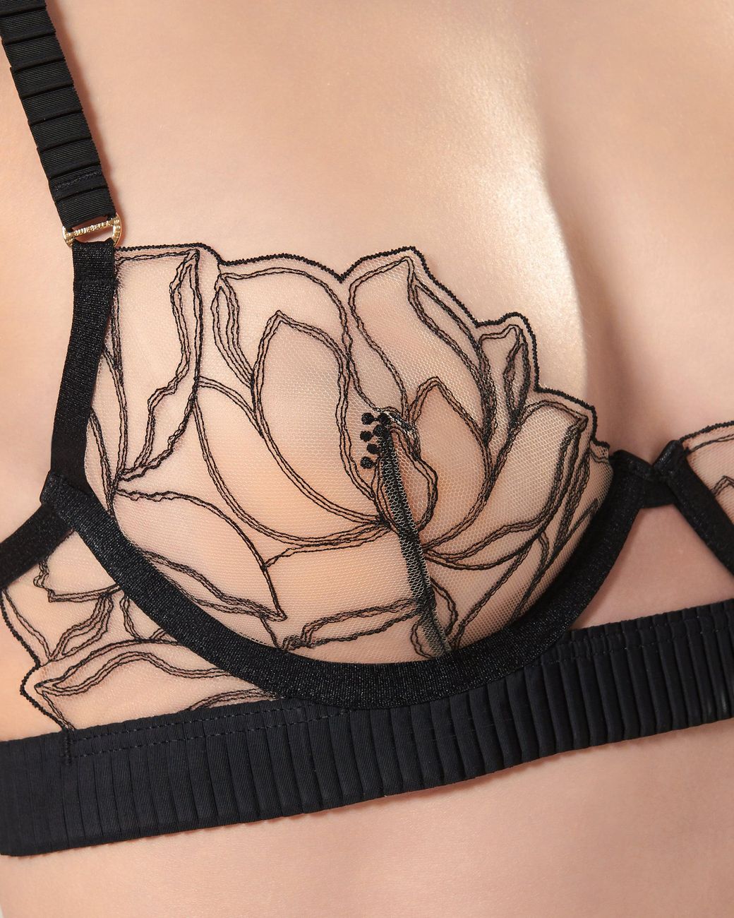 Bluebella White Maia Embroidered Sheer Bra