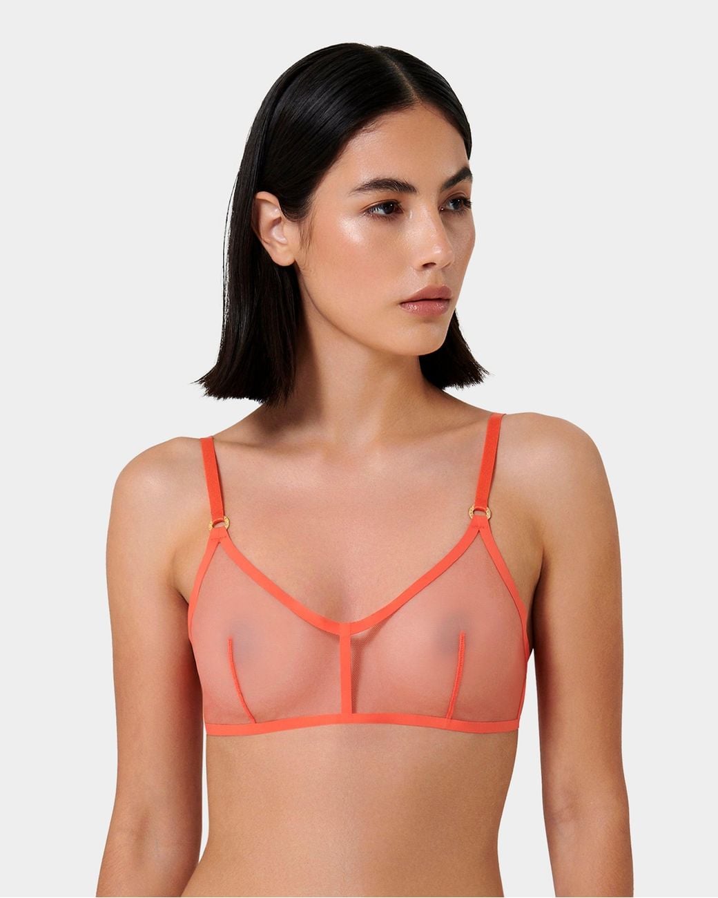 Bluebella Pink Naomi Mesh Bralette Coral
