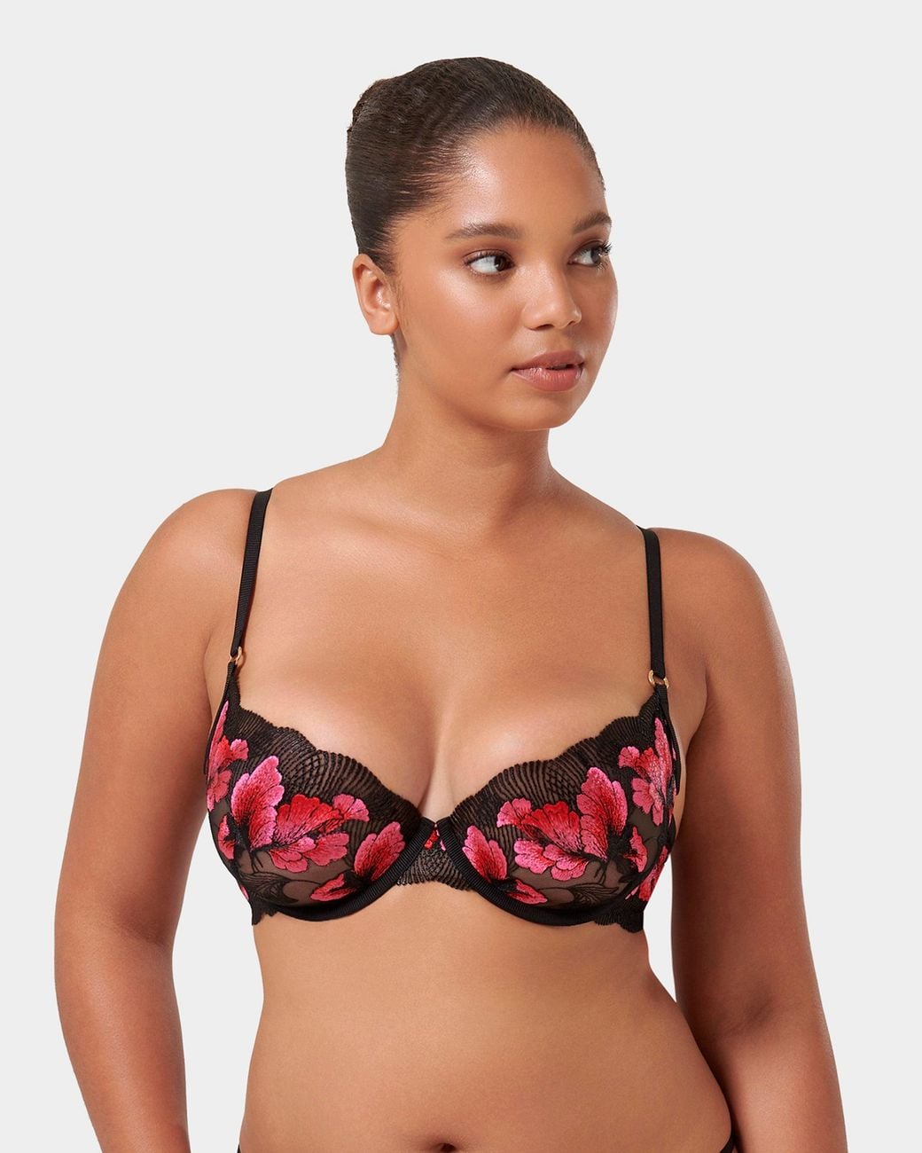 Bluebella Purple Vivienne Floral Embroidered Bra