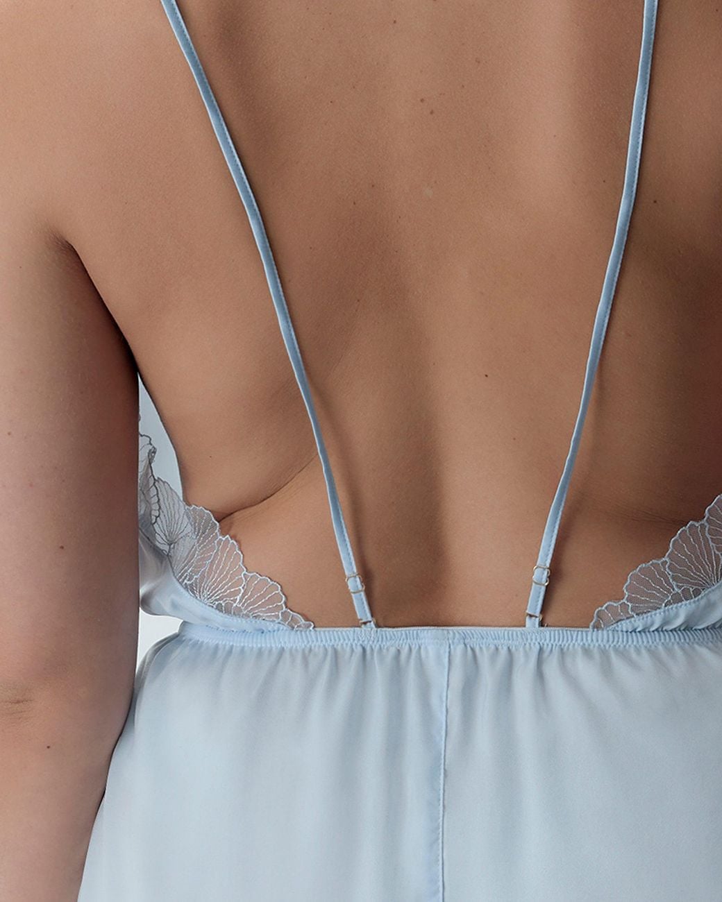 Bluebella Blue Vermont Luxury Satin Teddy Ice Water