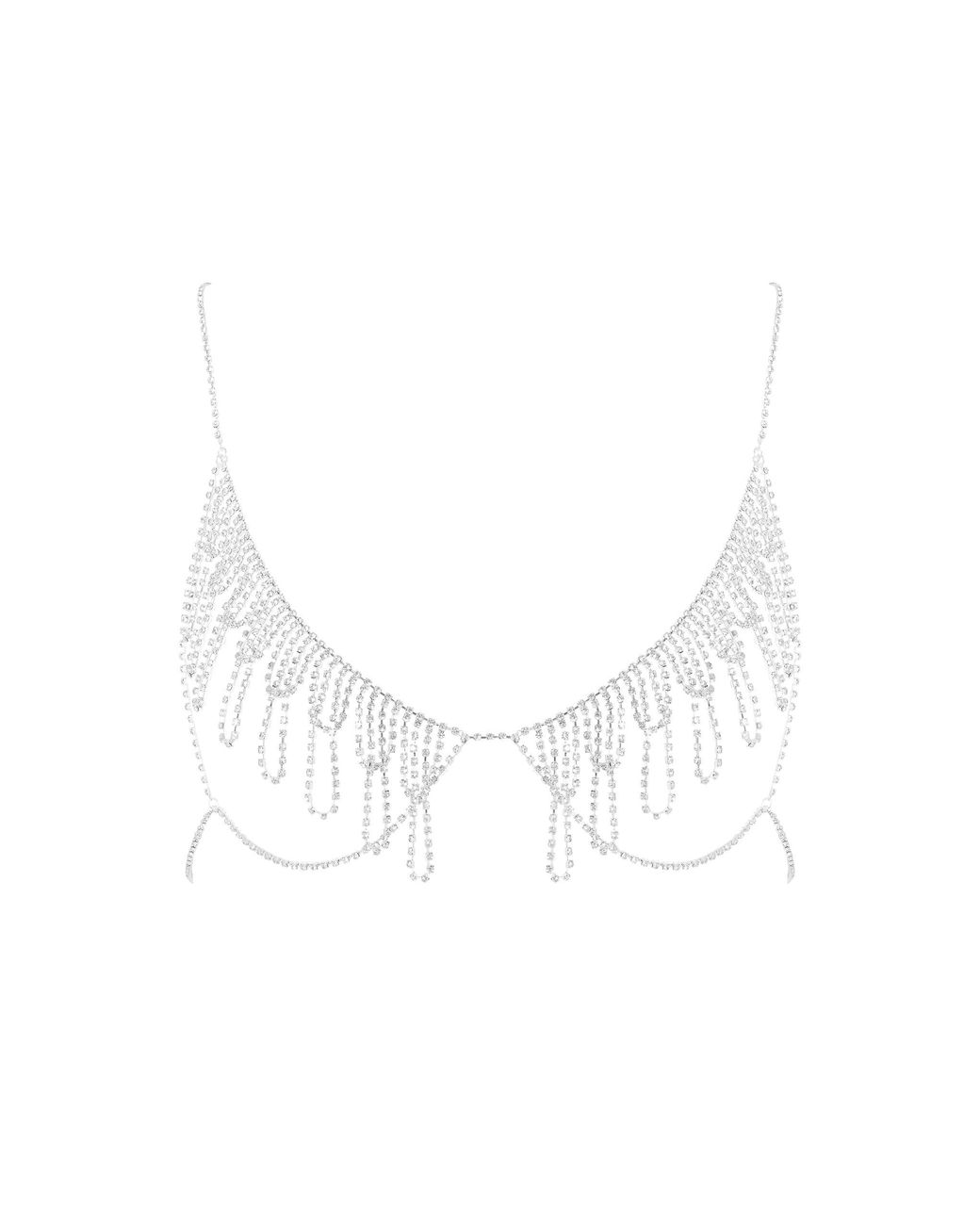 Bluebella White Estelle Open Diamante Bra