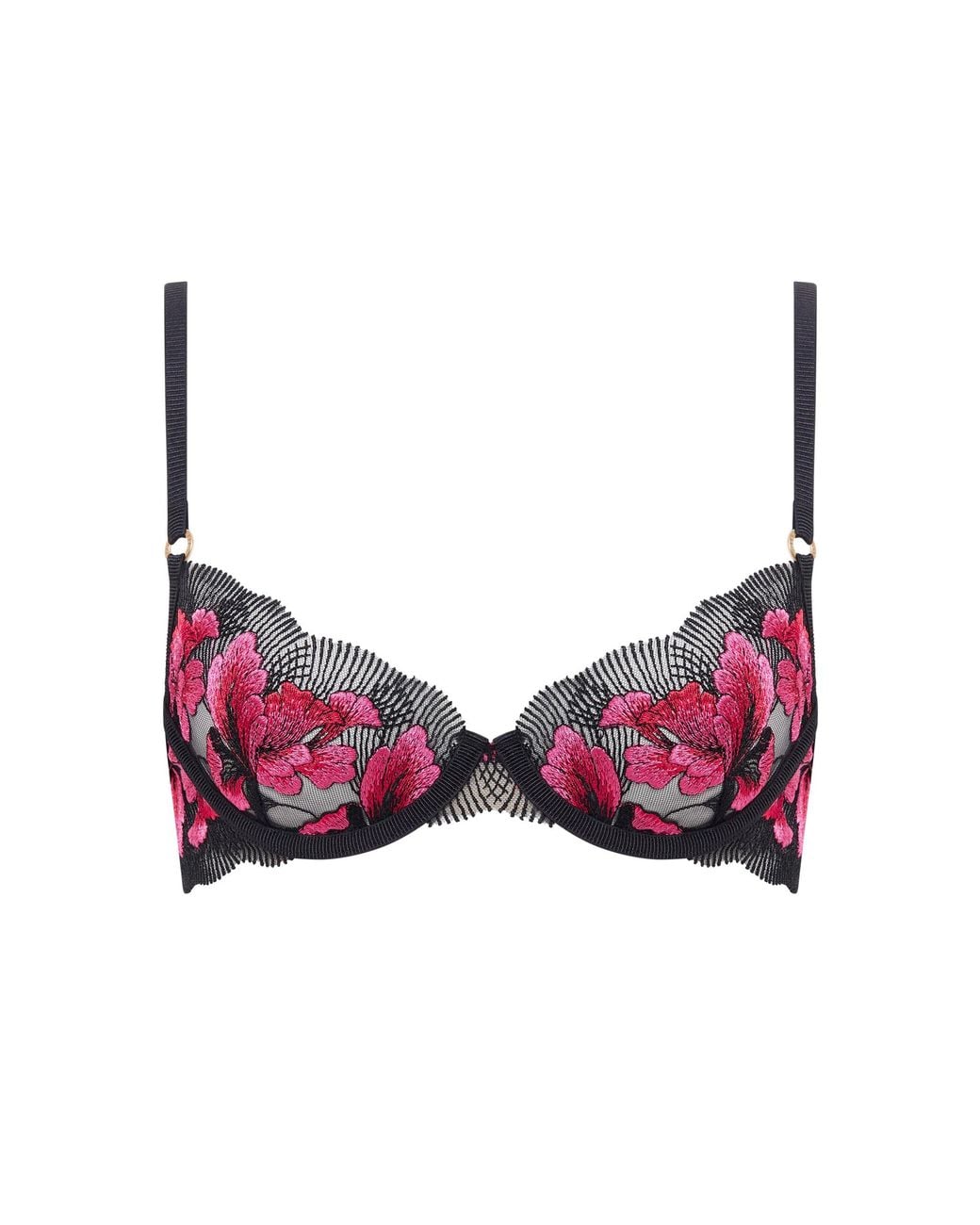 Bluebella Purple Vivienne Floral Embroidered Bra