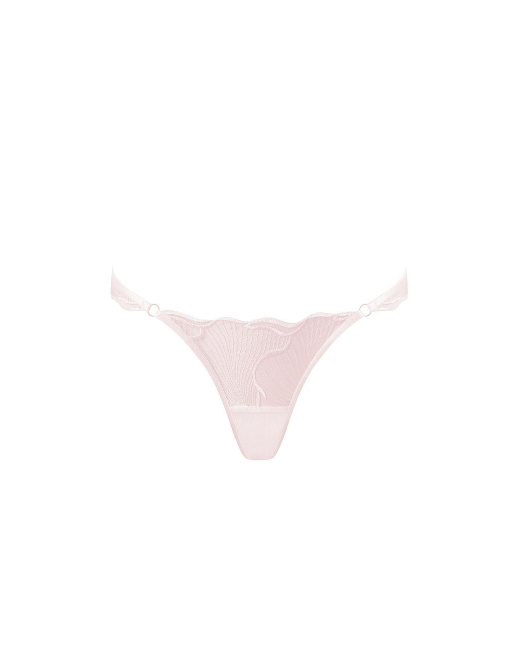 Bluebella Pink Marabel Embroidered Sheer Brief Pearl