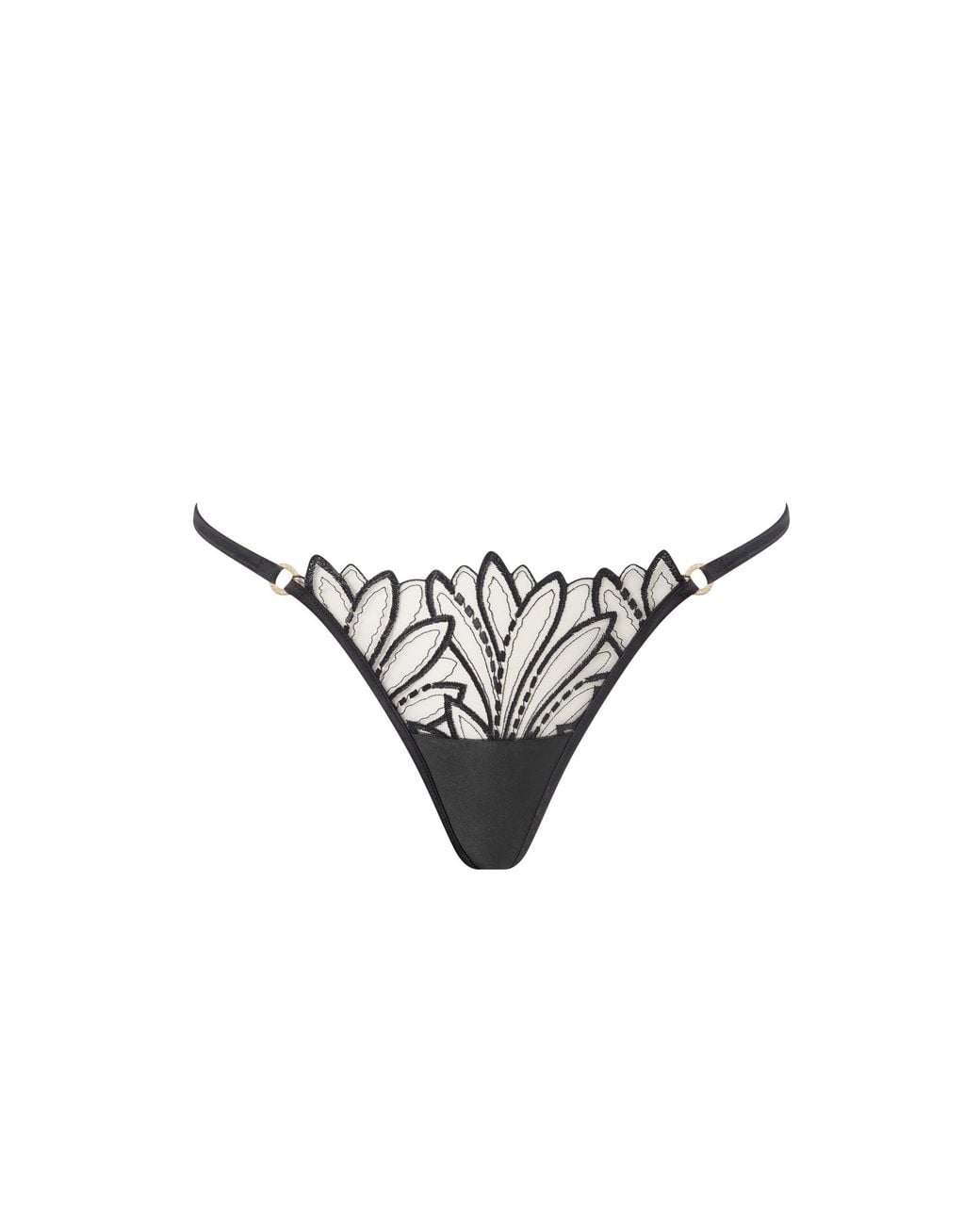 Bluebella White Pavlina Floral Embroidered Thong