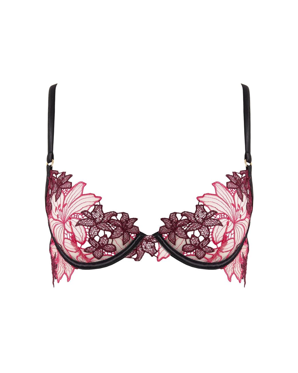 Bluebella Brown Calantha Floral Bra Cherry Lacquer/Virtual