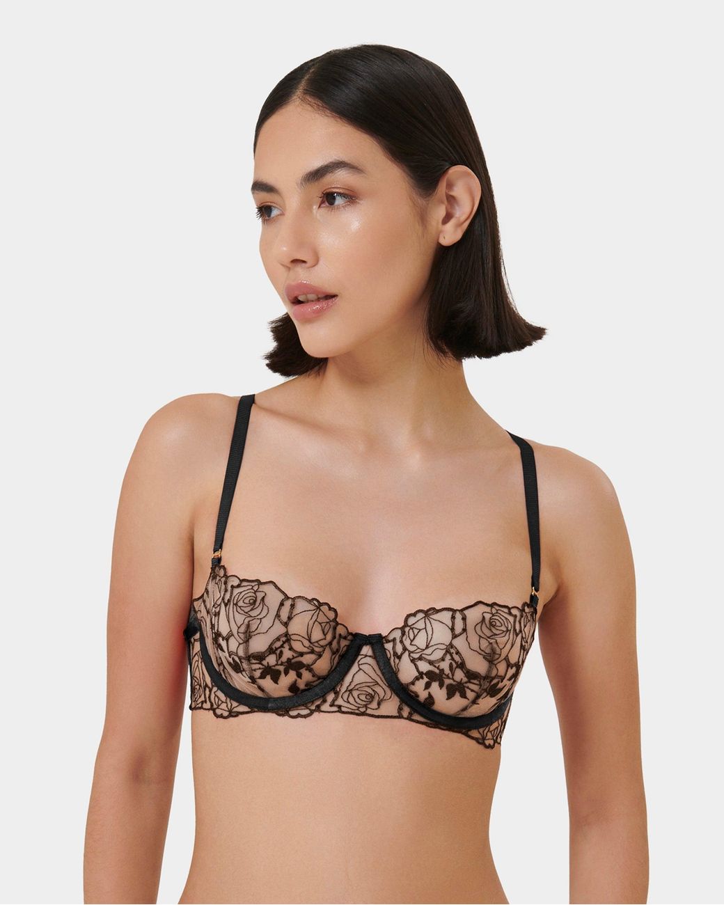 Bluebella White Rosalie Embroidered Balcony Bra