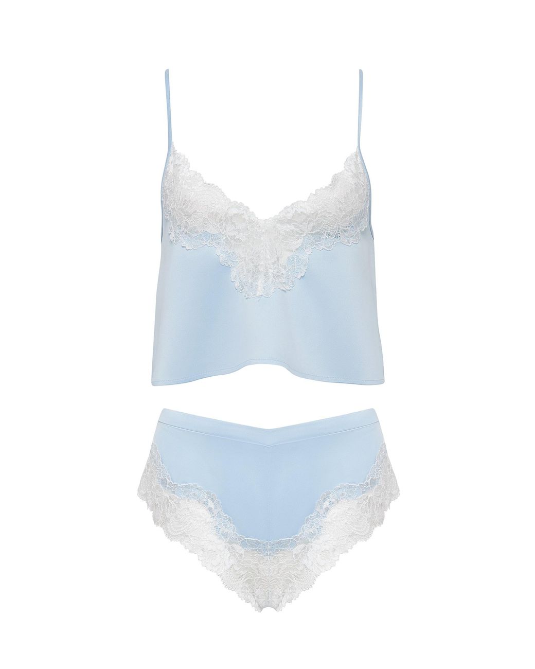 Bluebella Blue Isabella Luxury Satin Cami And Short Set Ice Water