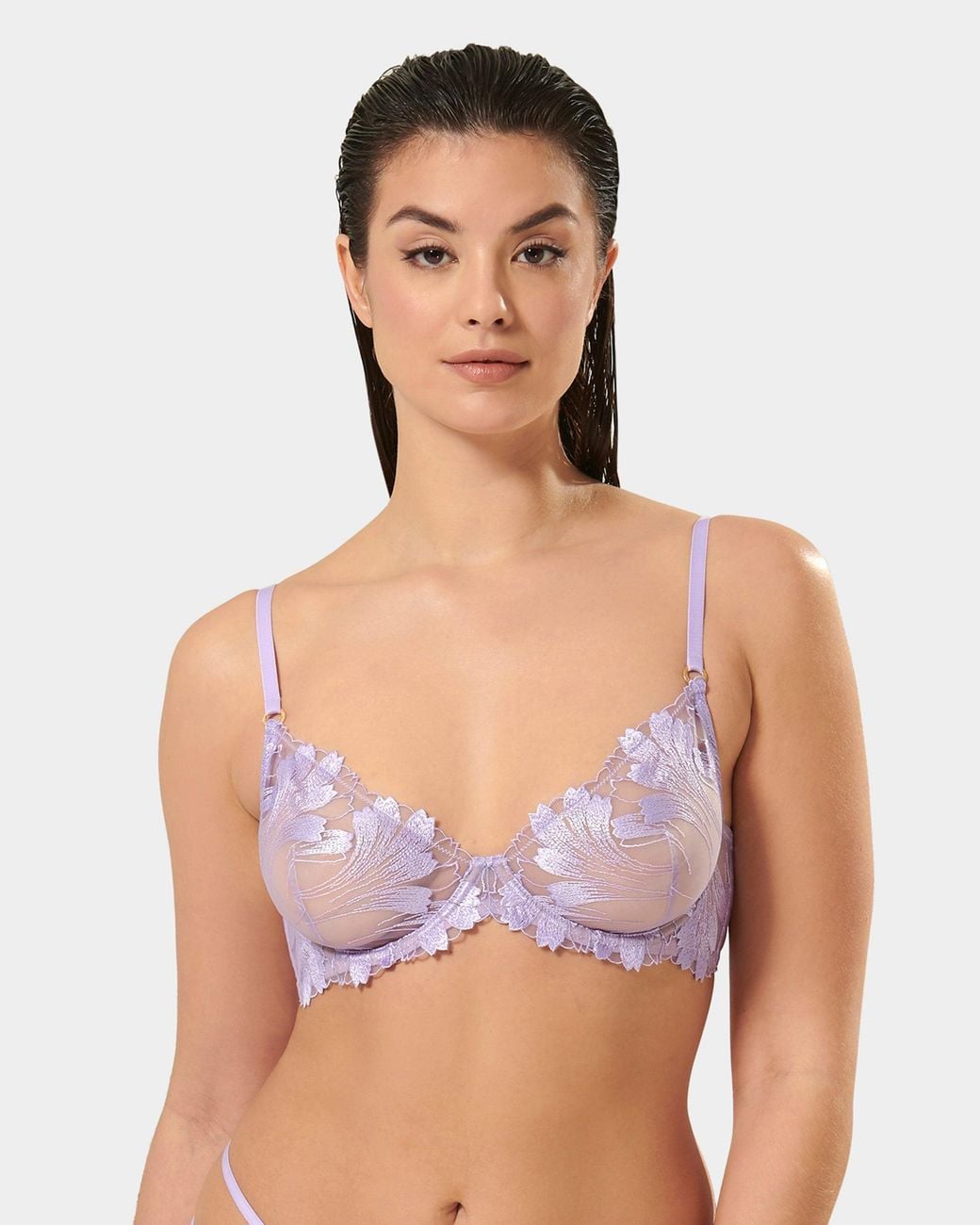 Bluebella White Colette Bra Rose