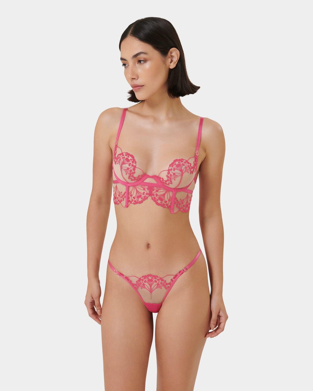 Bluebella Pink Marisa Brief Fuchsia/Sheer