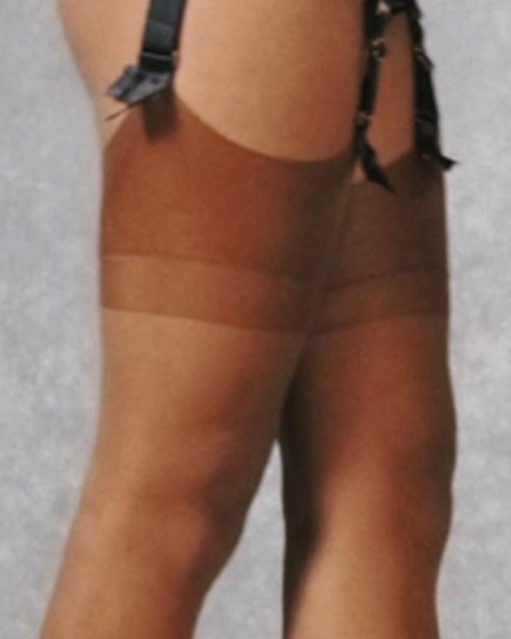 Bluebella Gray Plain Leg/Plain Top Stockings Caramel