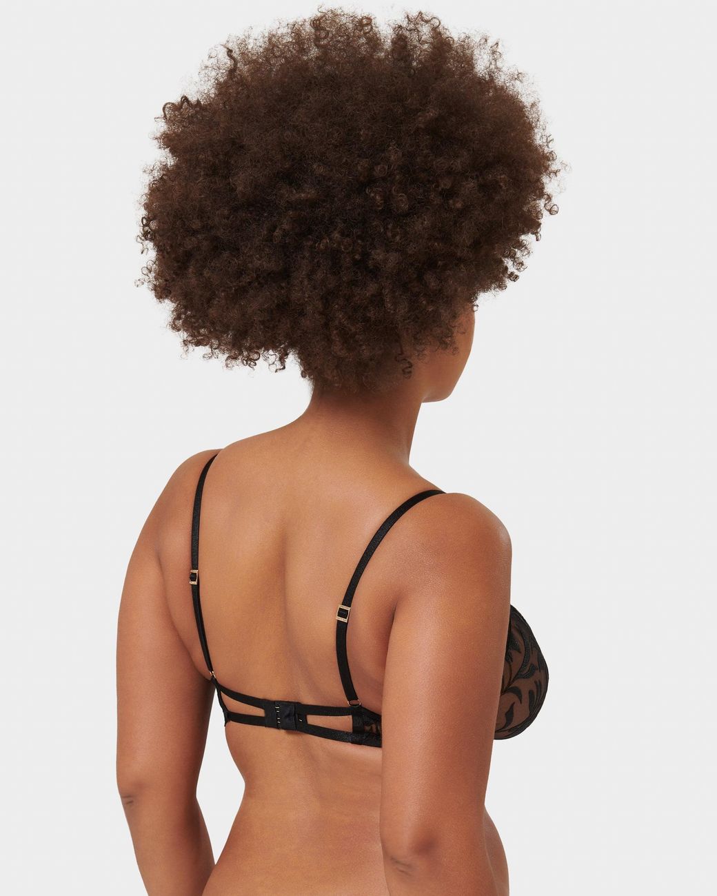 Bluebella Black Leonora Floral Embroidered Bra
