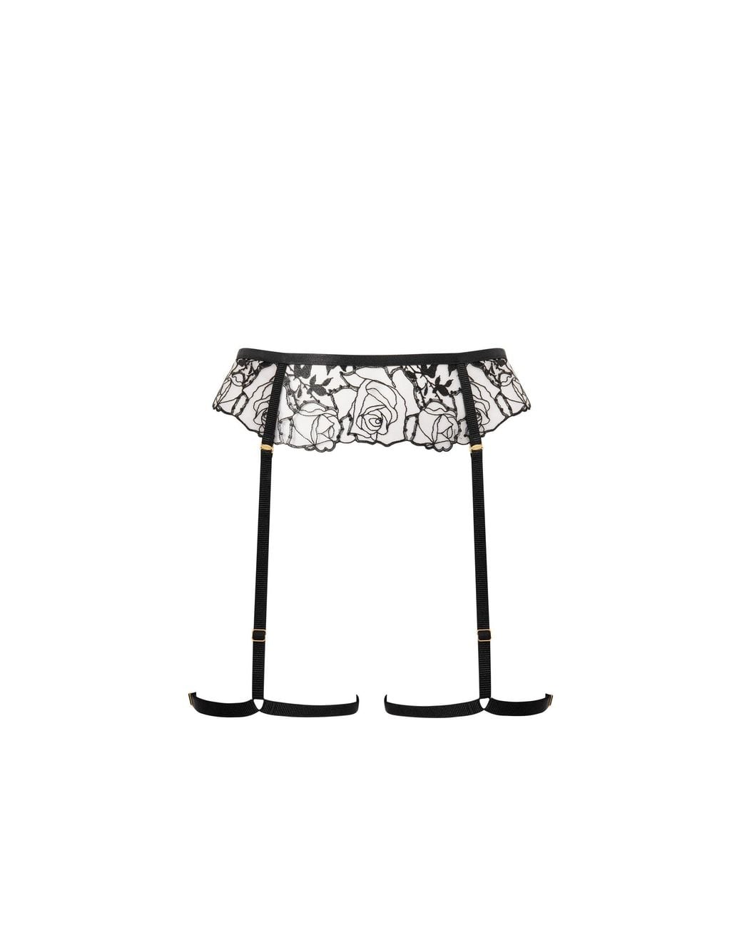 Bluebella White Rosalie Suspender Thigh Harness/Sheer