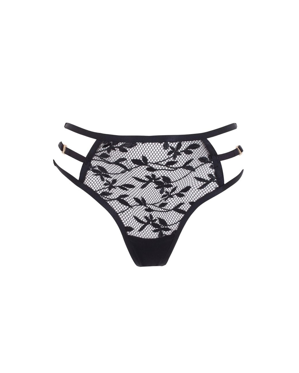 Bluebella Black Dana High-Waist Thong