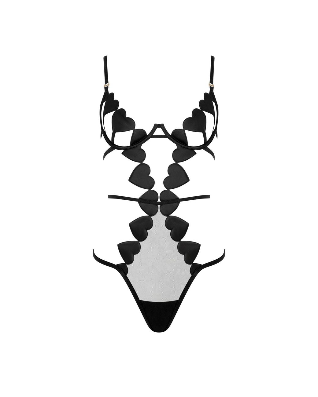 Bluebella White Gia Open Heart Bodysuit