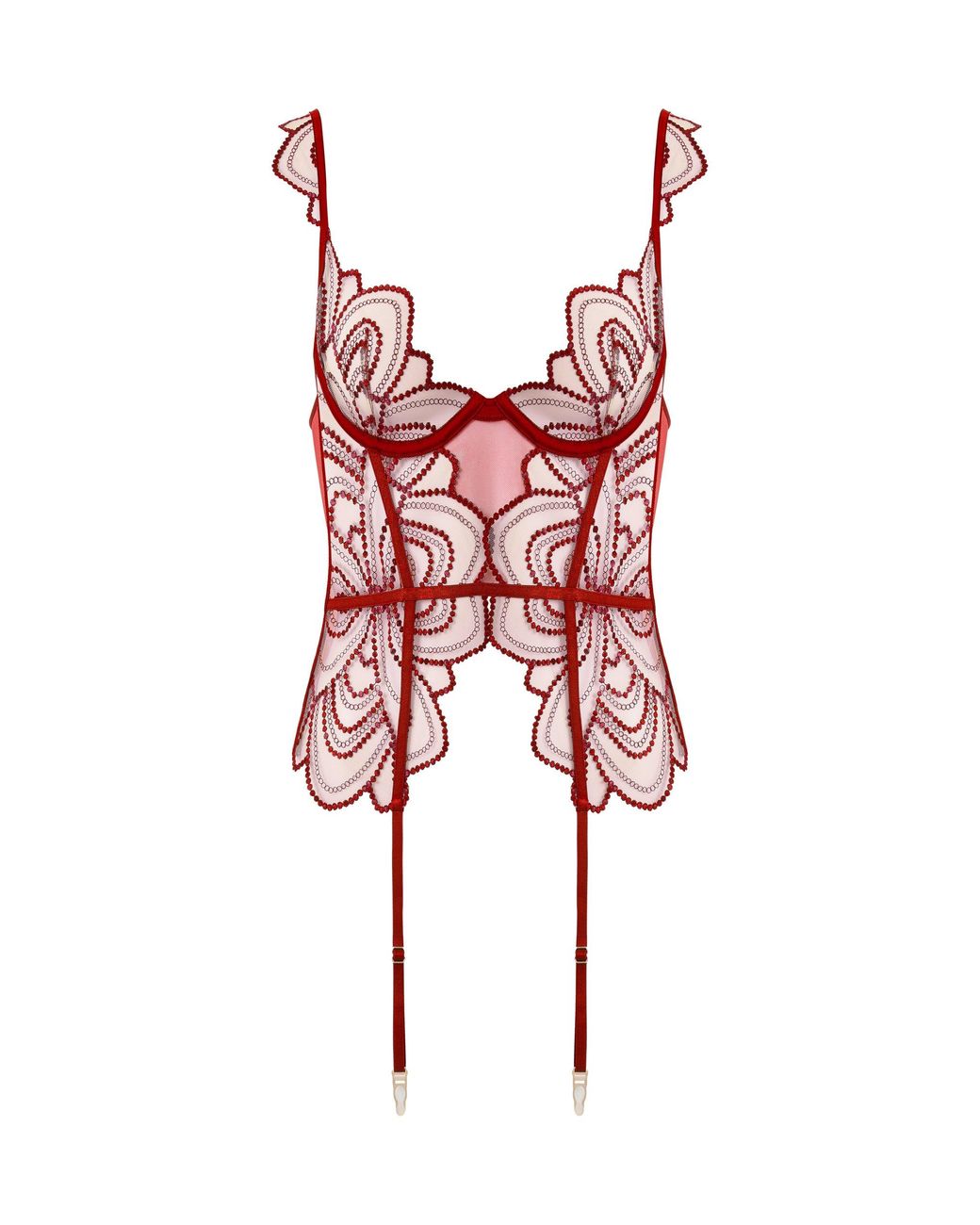 Bluebella Red Soraya Basque Suspender Savvy