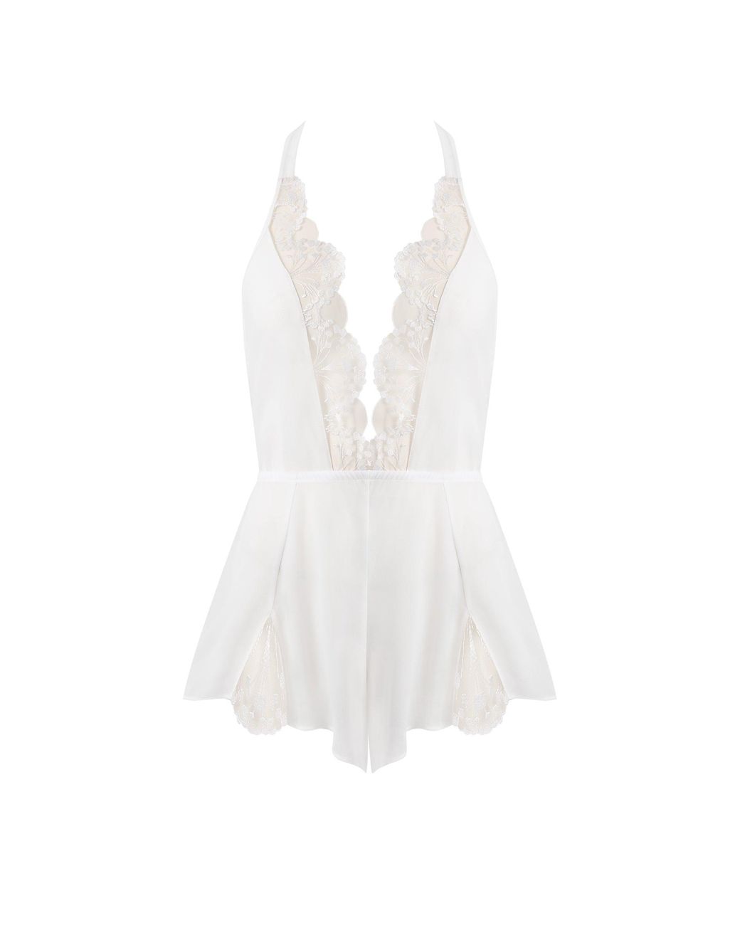 Bluebella Bluebella Marisa Chiffon Sheer Teddy in White | Lyst