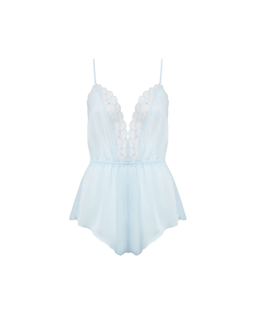 Bluebella Blue Vermont Luxury Satin Teddy Ice Water
