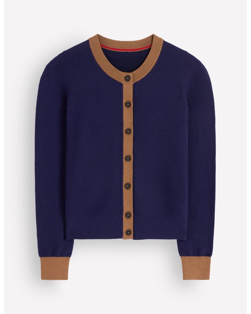 Boden Blue Grace Colour Block Cardigan