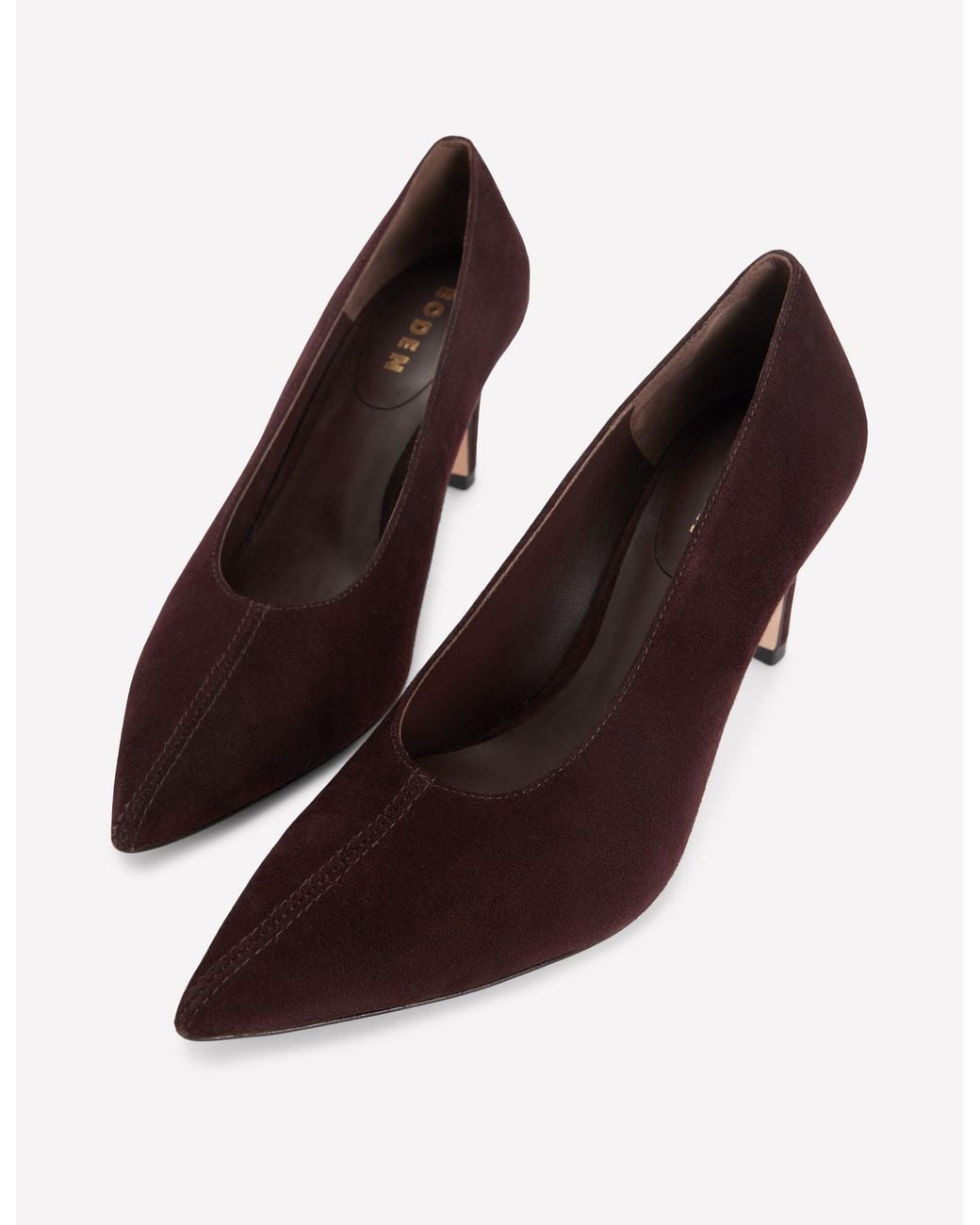 Boden Brown Pointed Court Shoes