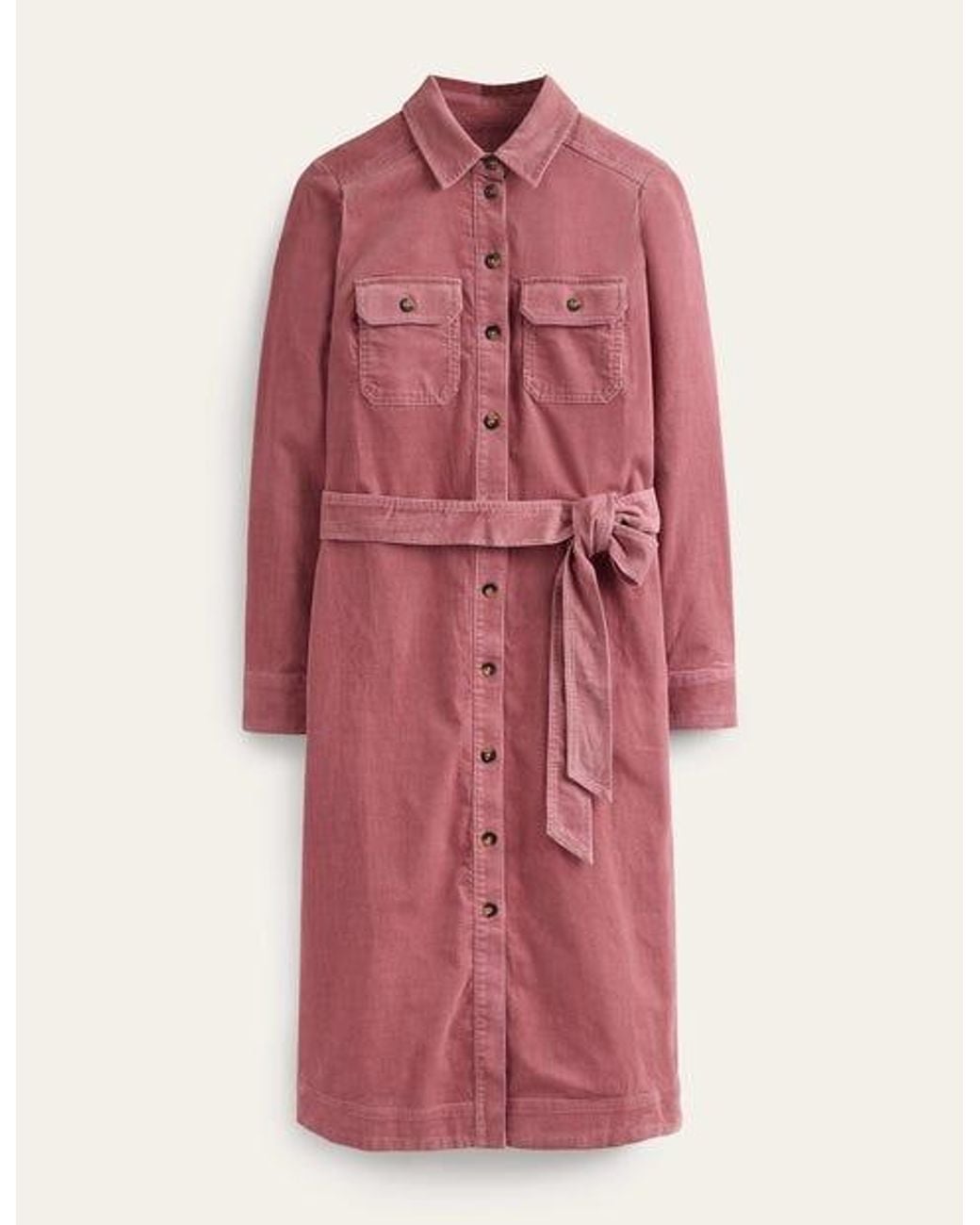 boden corduroy shirt dress Flora Cord Shirt Dress - Navy