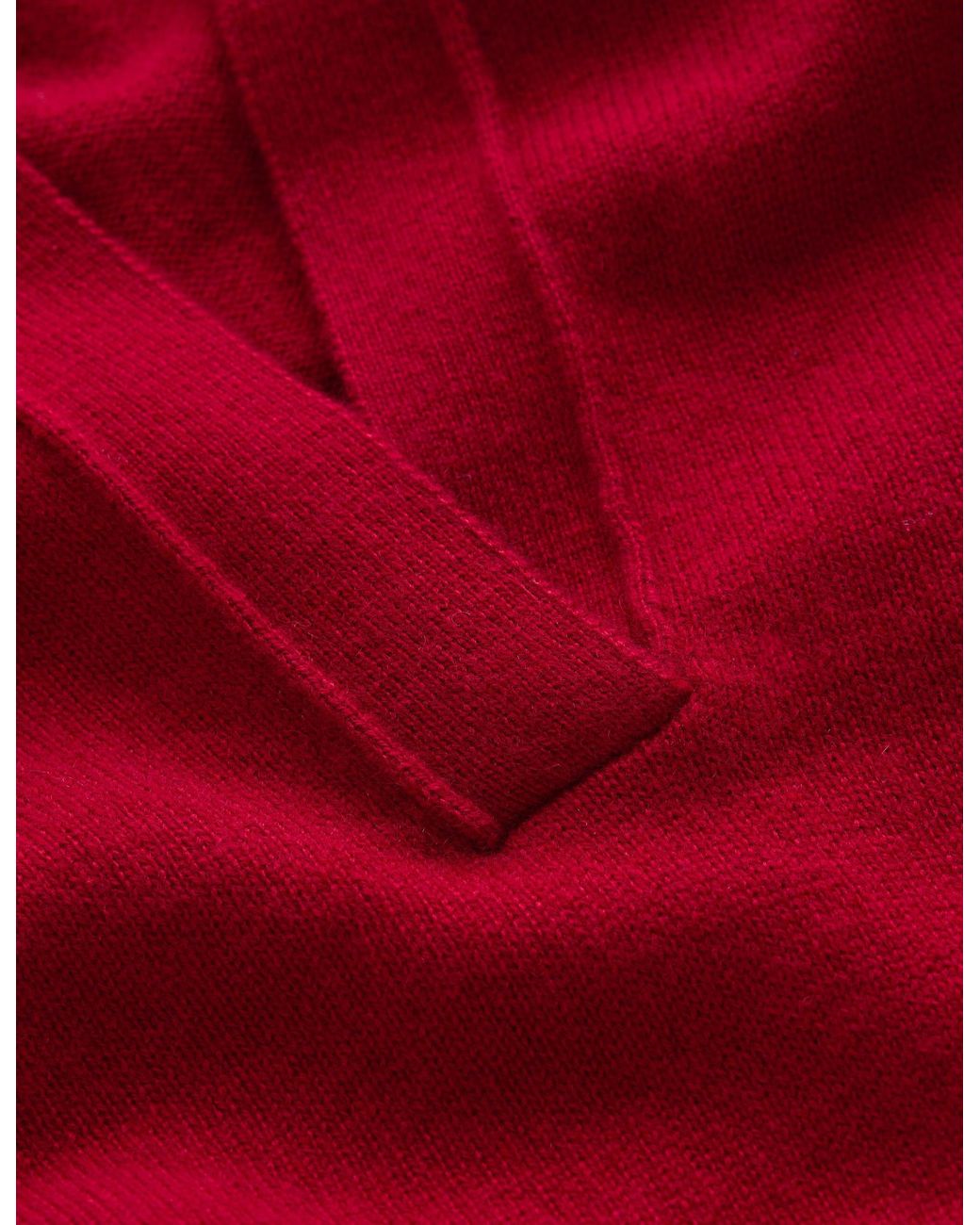 Boden Red Elsie Cashmere Henley Sweater