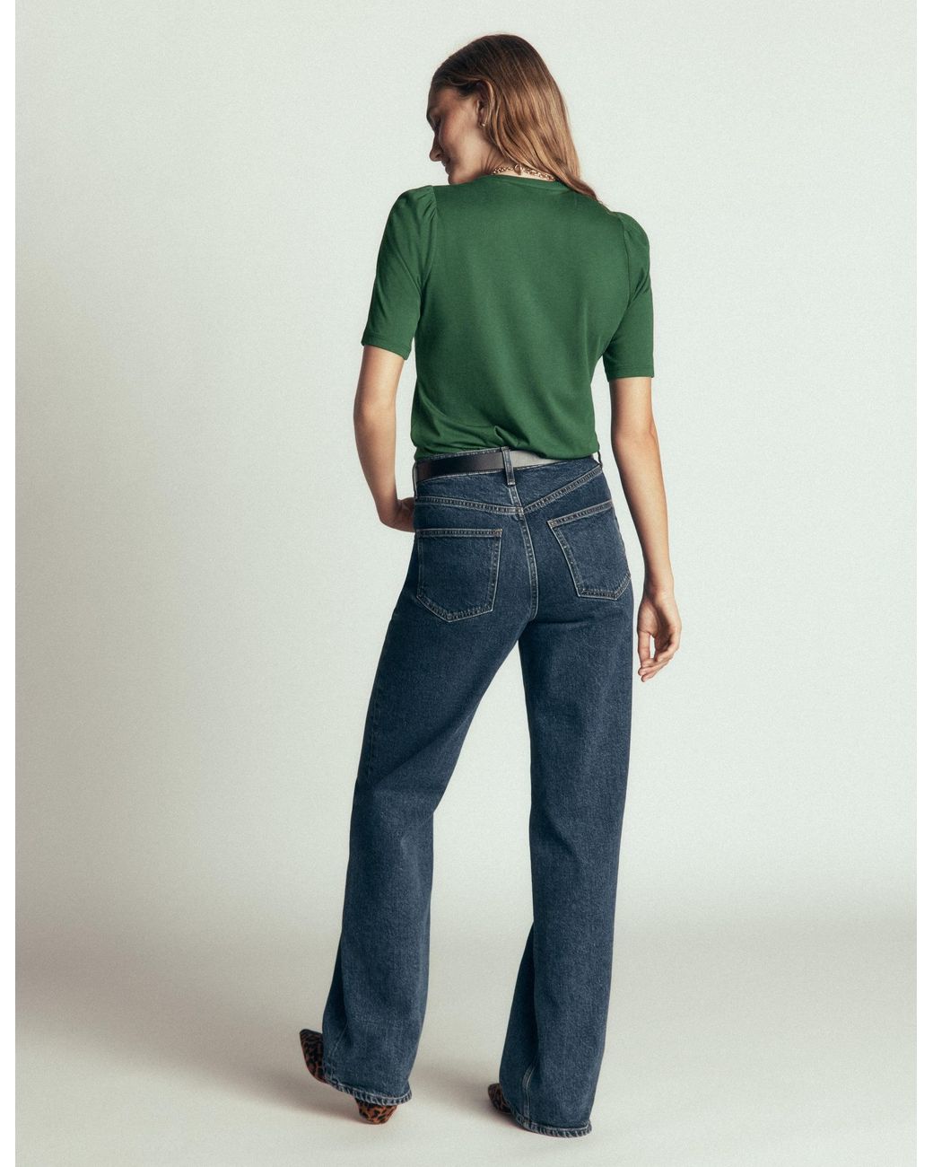 Boden Green Supersoft Short Puff Shirt