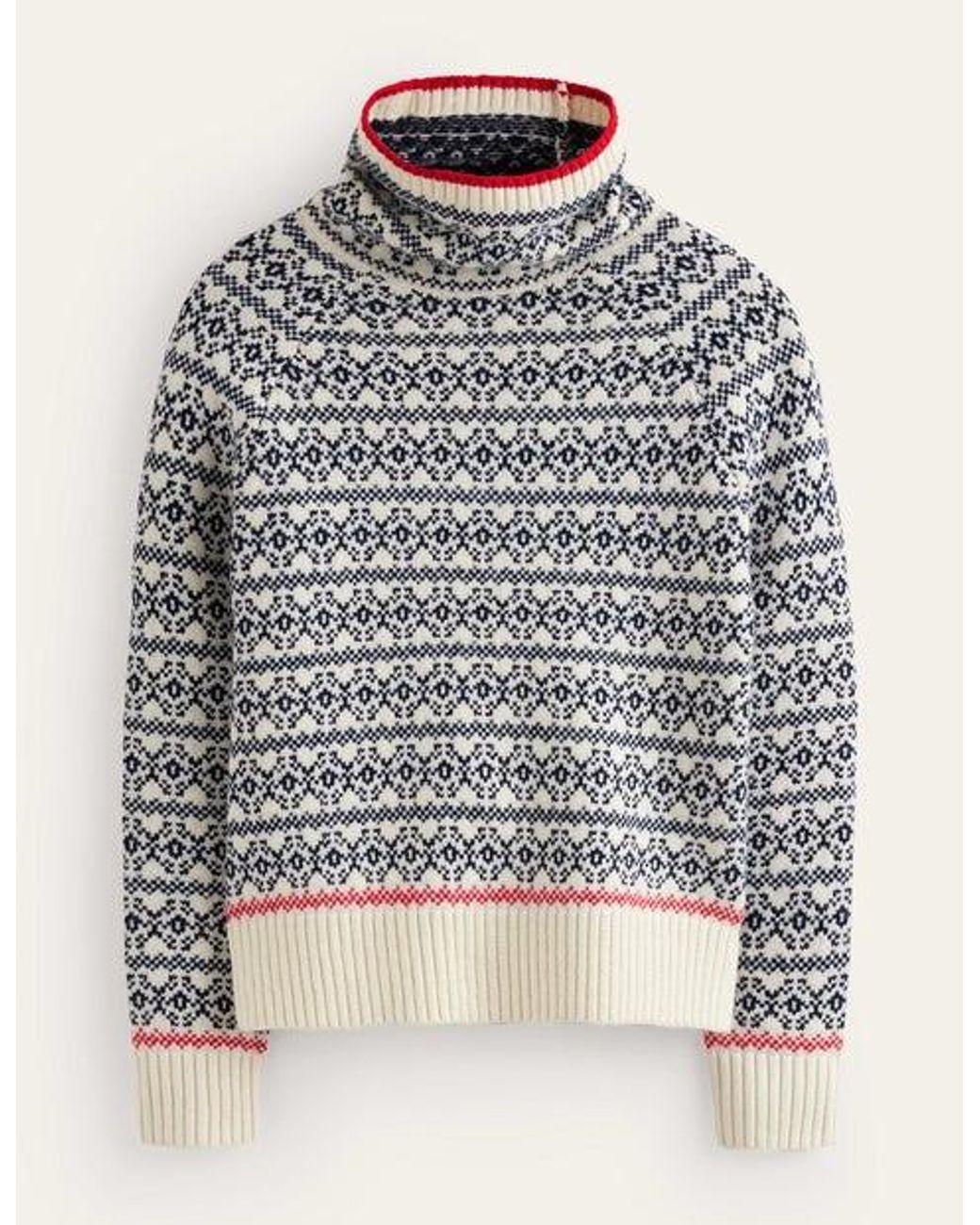 Fair Isle Boden Pullover Herren Crew Neck Jumper Boden Mens