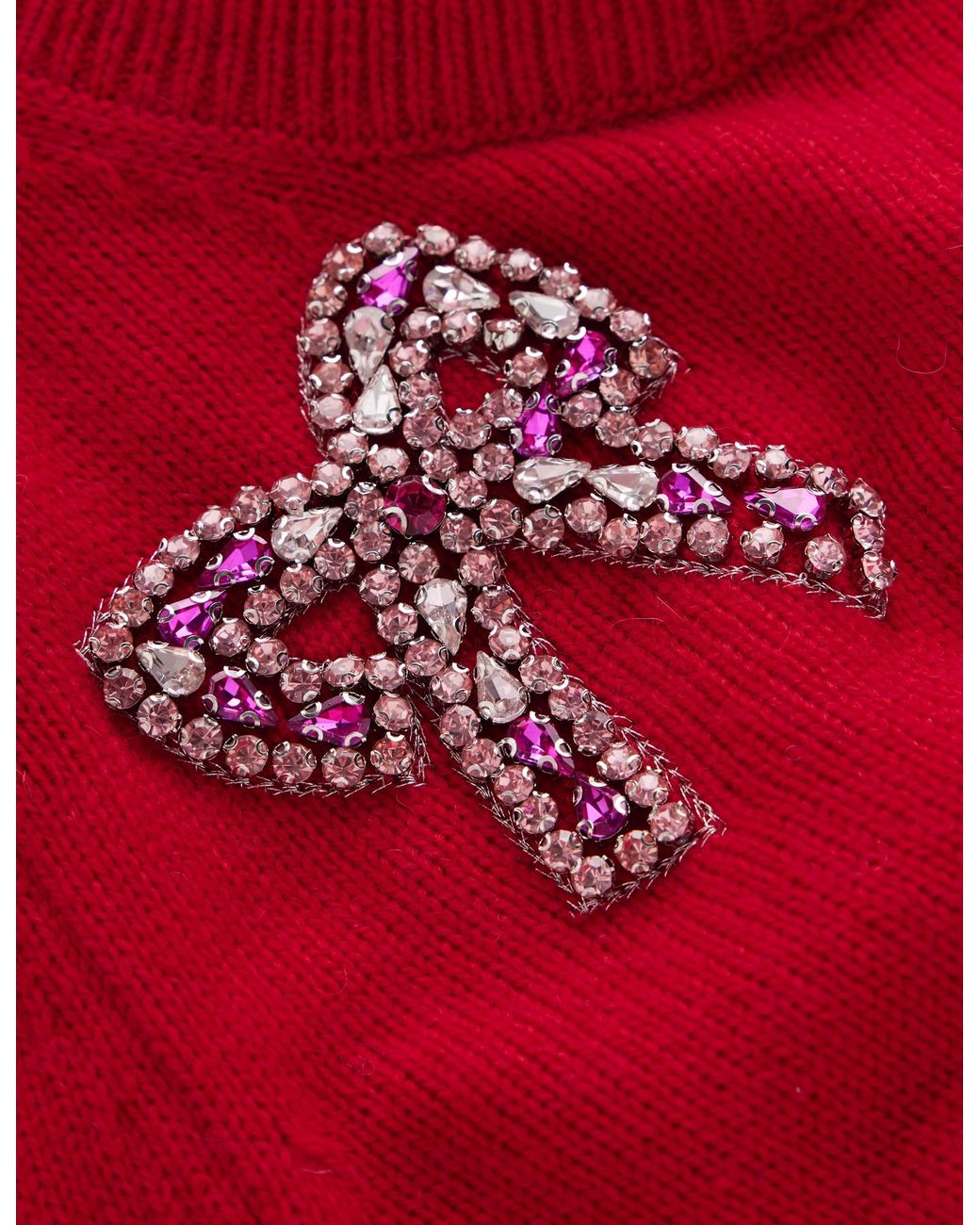 Boden Red Ria Embellished Knit Jumper