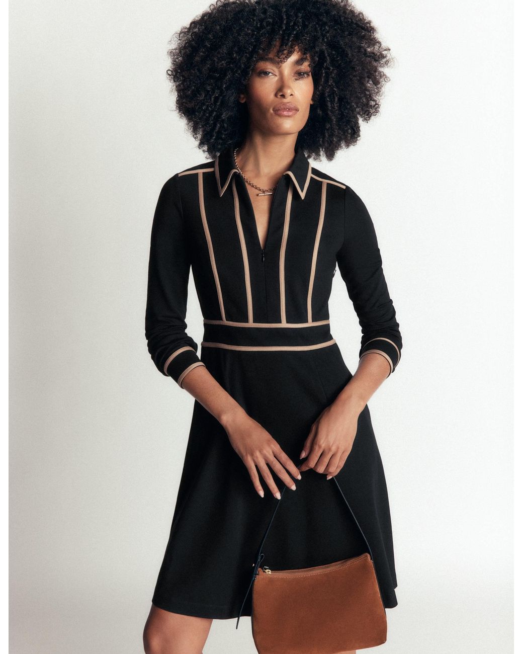 Boden Black Ula Ponte Short Dress