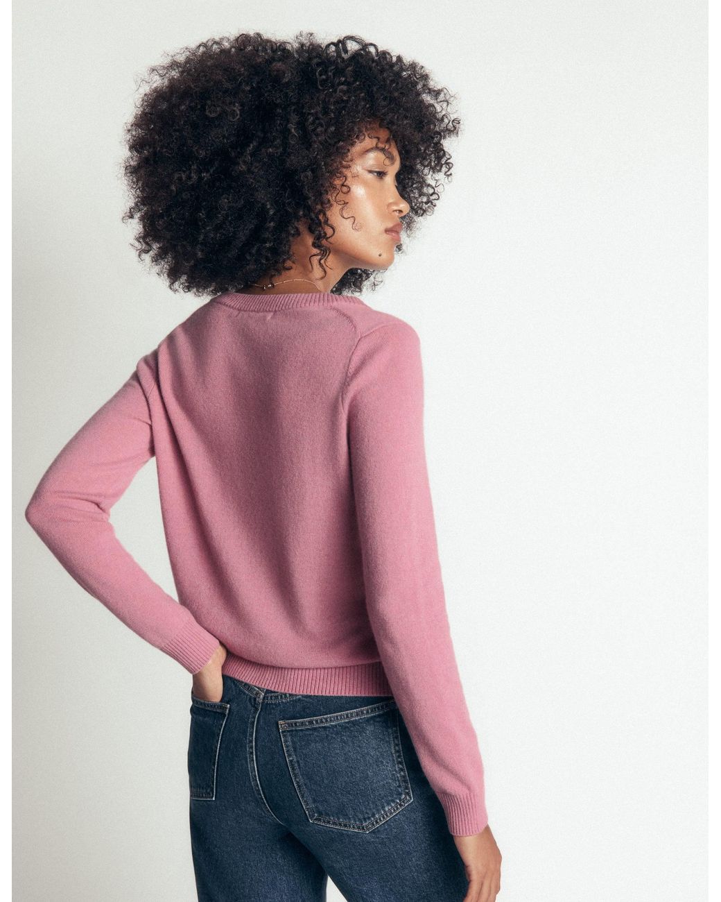 Boden Green Elsie Cashmere V Neck Jumper