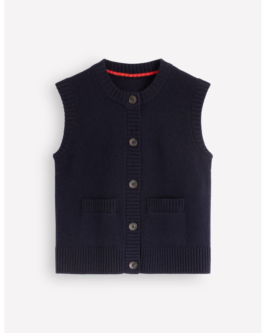 Boden Blue Marta Merino Wool Waistcoat