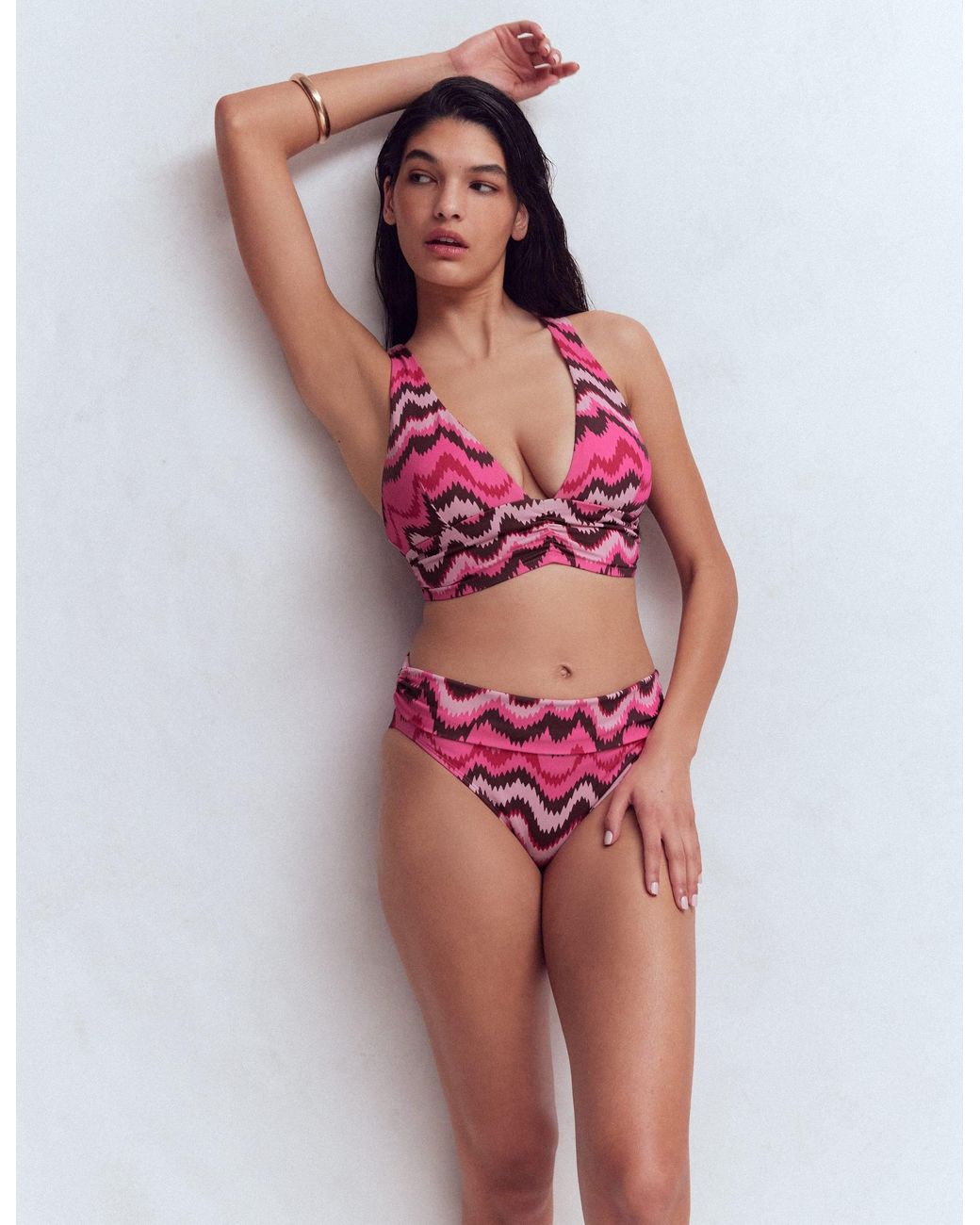 Boden Red Mykonos Deep V Bikini Top