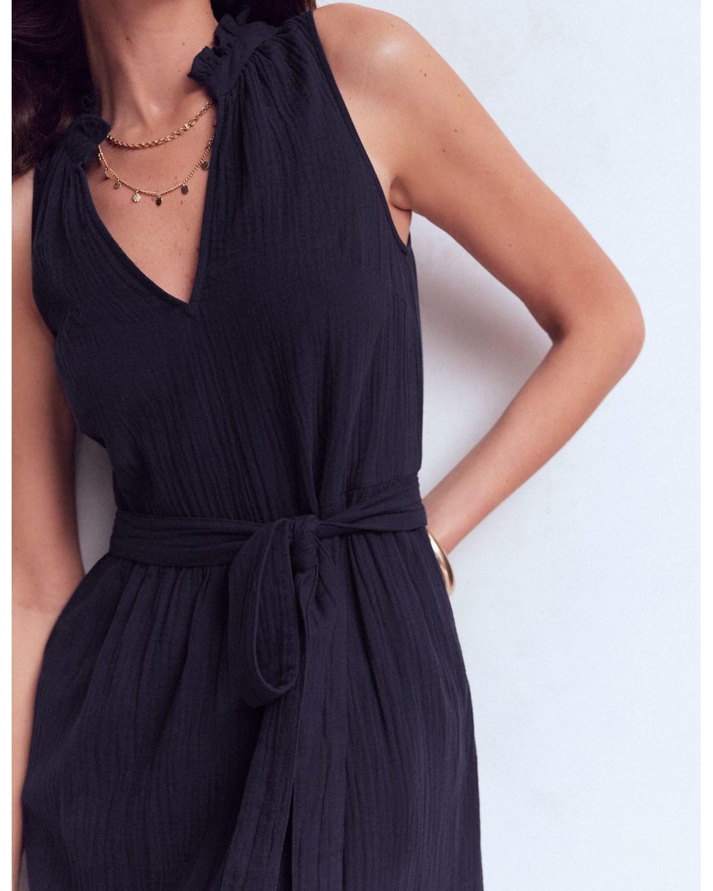 Boden Blue Viv Double Cloth Maxi Dress