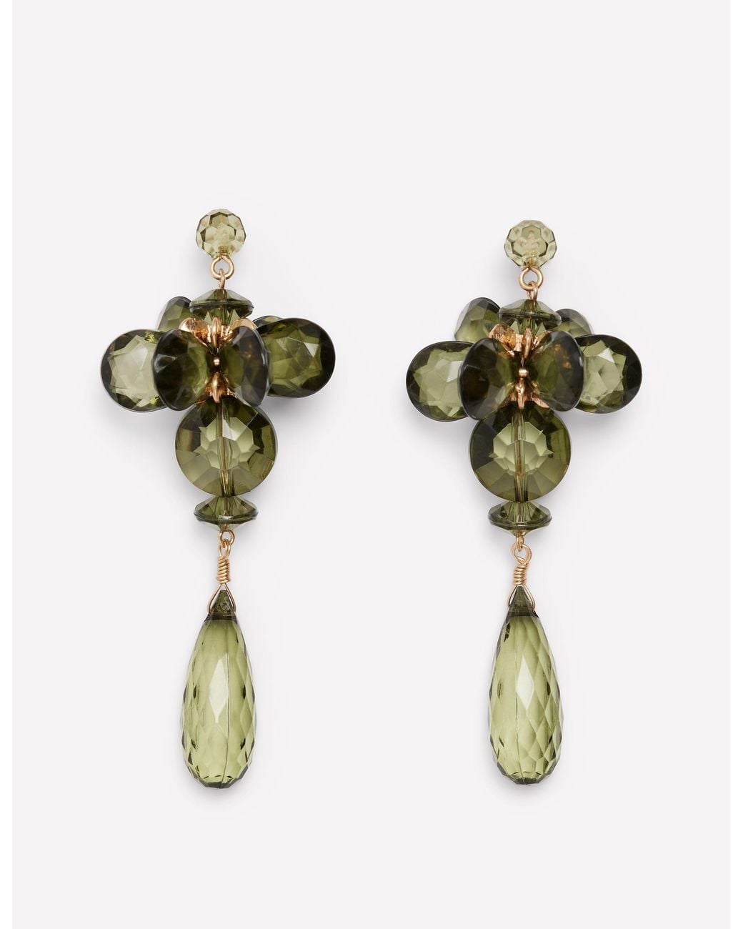Boden Green Coloured Glass Earrings
