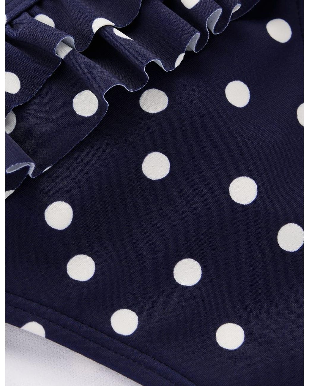 Boden White Ruffle Bikini Bottoms