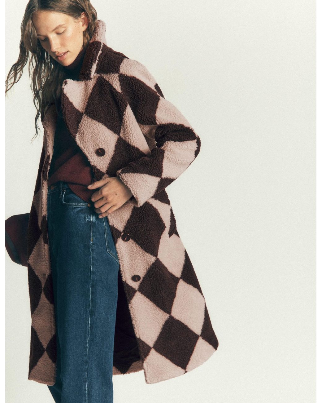 Boden Gray Cotswold Borg Coat