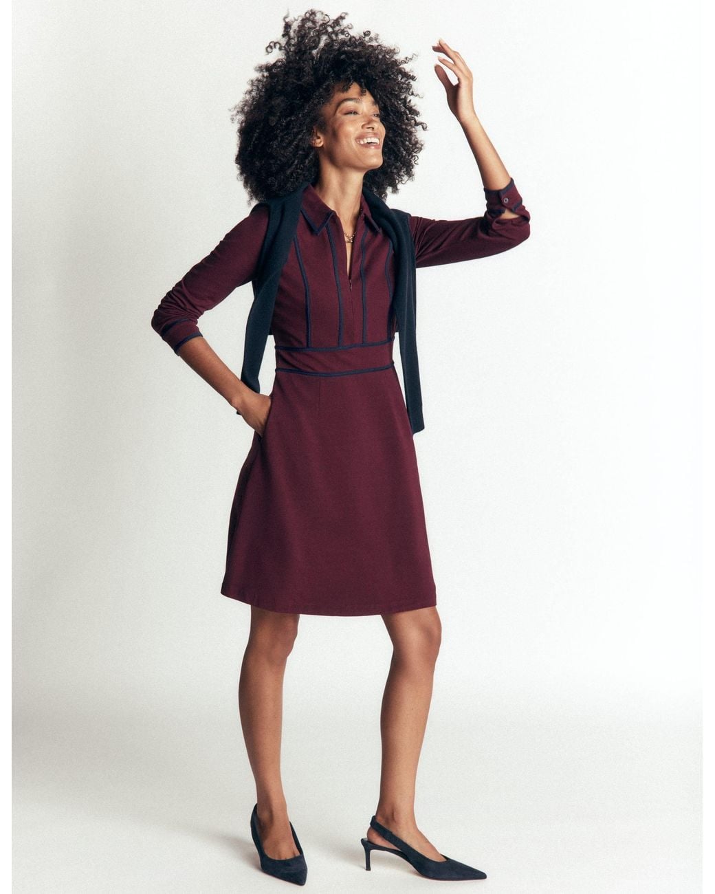 Boden Blue Ula Ponte Short Dress