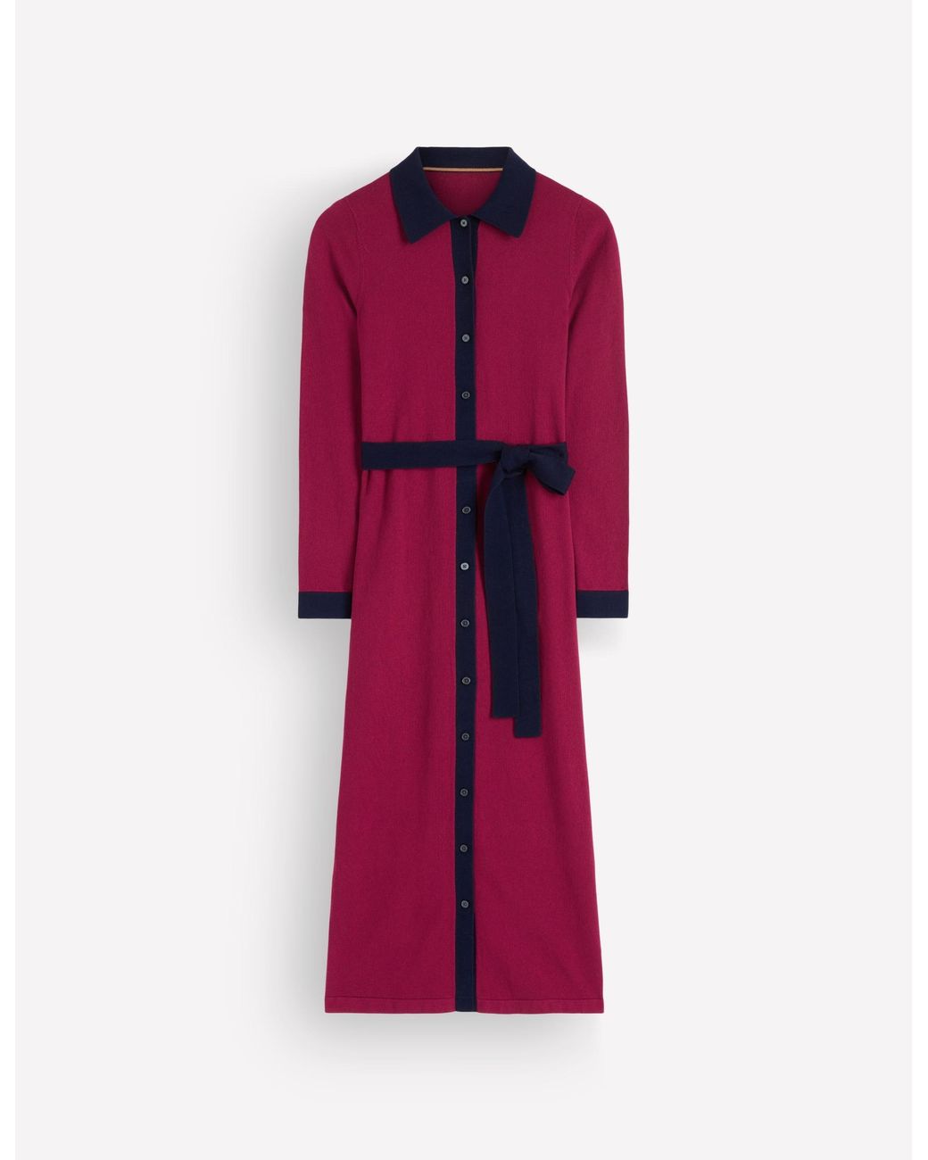 Boden Purple Jessica Knitted Shirt Dress