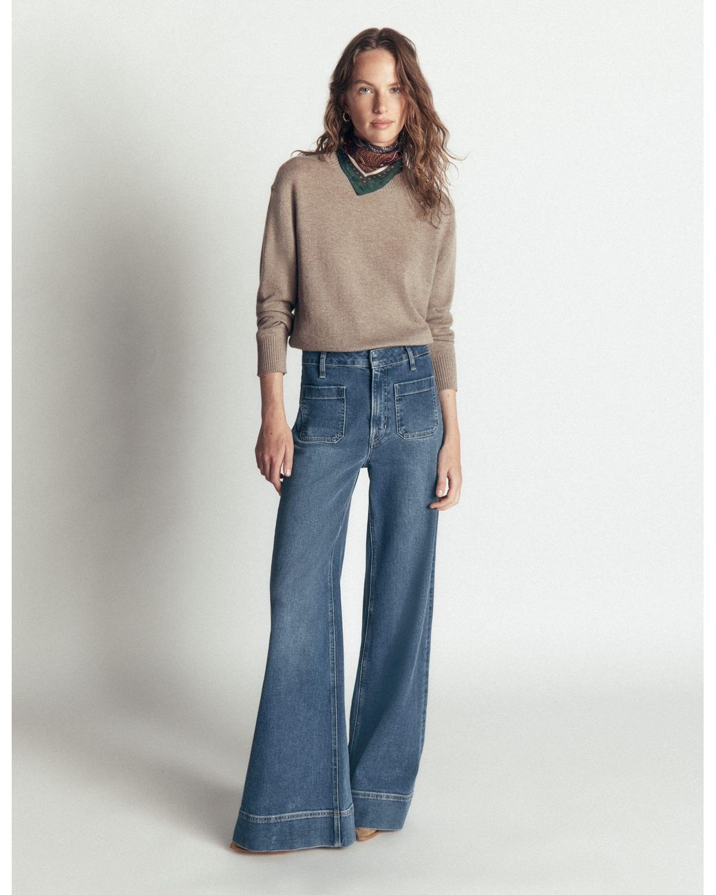 Boden Brown Fay Cashmere Crew Neck Sweater