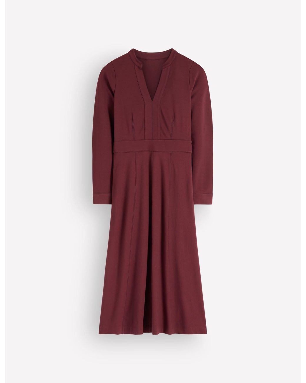Boden Brown Alex Ponte Contrast Midi Dress