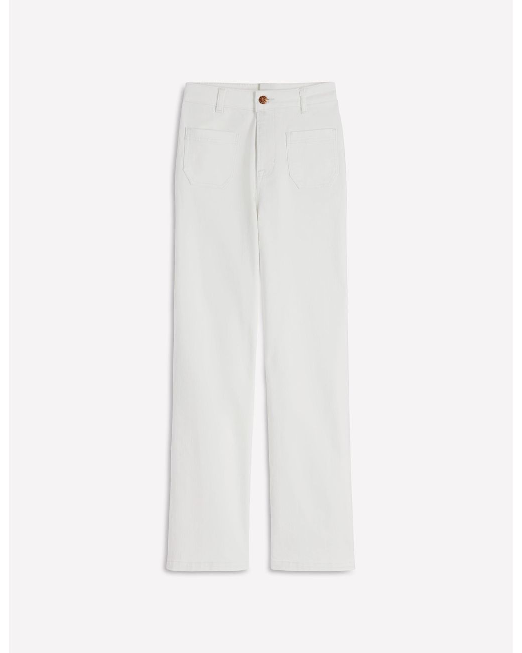 Boden White Straight Leg Pocket Jeans