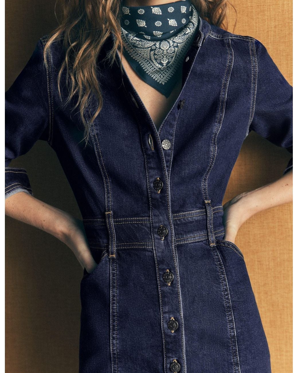 Boden Blue Zara Denim Short Dress