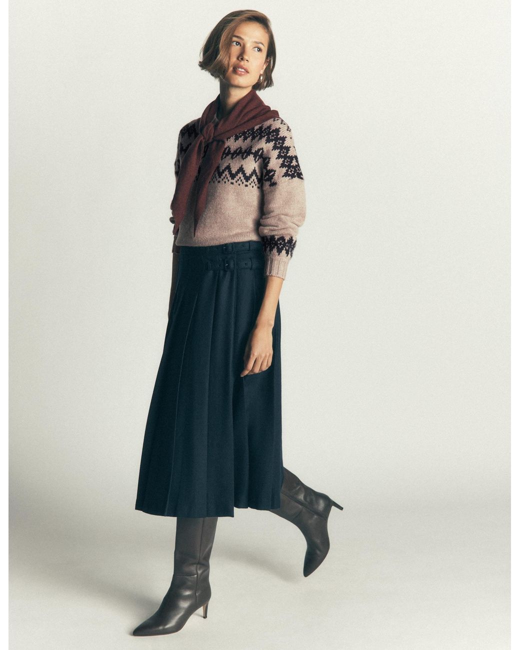 Boden Natural Chunky Fair Isle Jumper