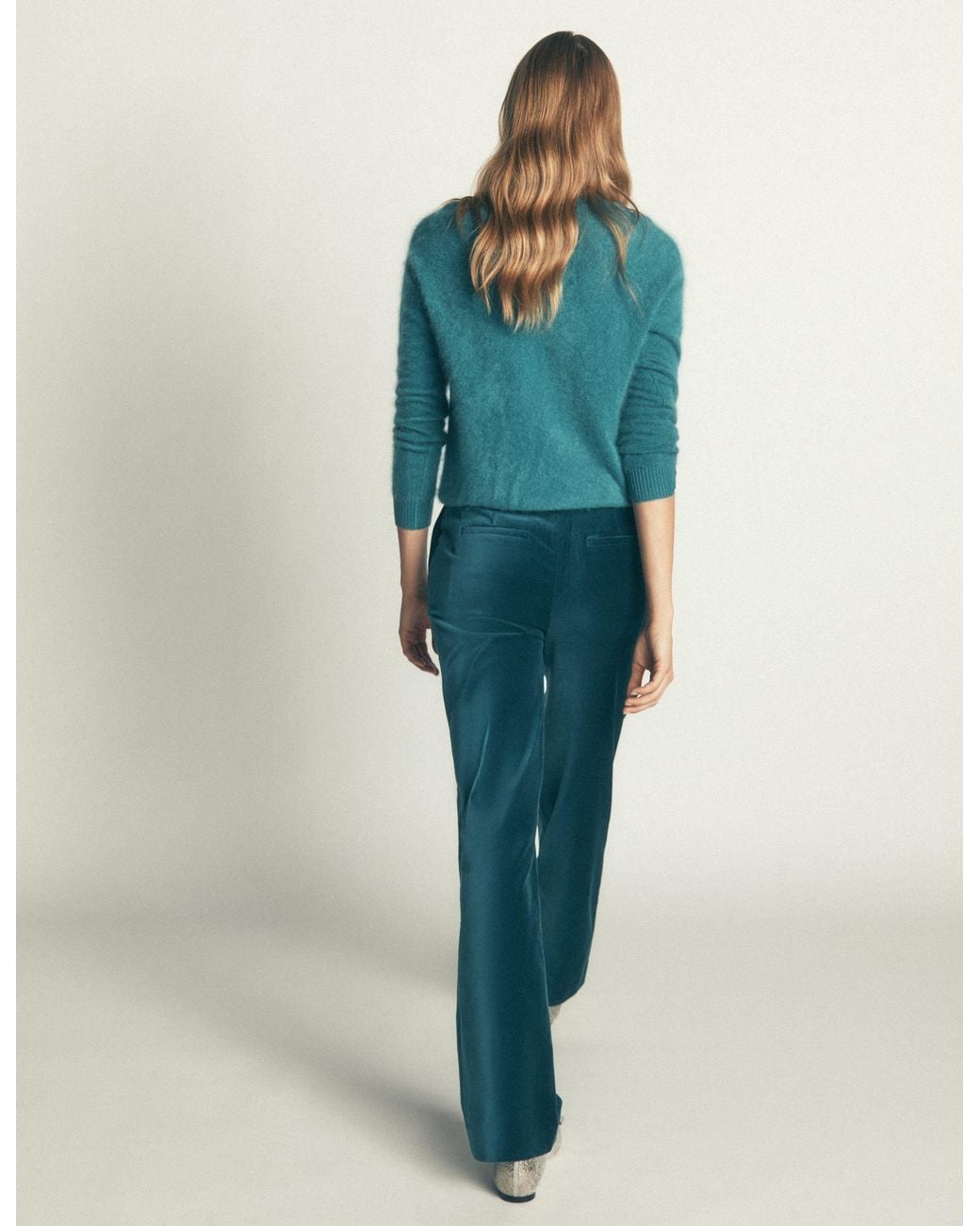 Boden Blue Fitzrovia Velvet Trousers