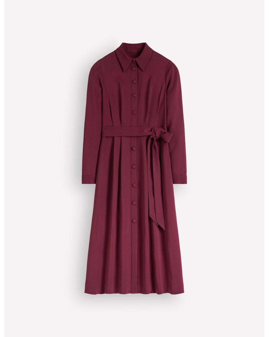 Boden Red Kate Pleated Shirt Dress